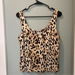 Topshop Animal Print Crop Tank Top Size 8